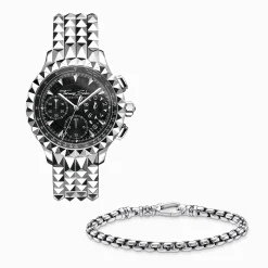 Online Herrenuhr Rebel at Heart Chronograph silber schwarz Herren Uhren|Uhren